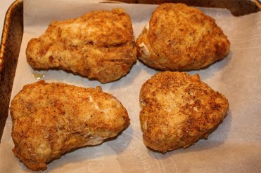 double dipped chicken ready to bake