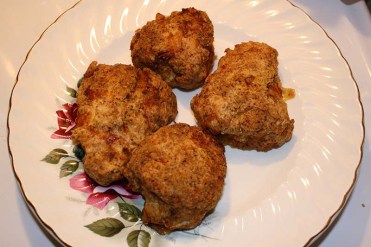 double-dipped chicken after baking