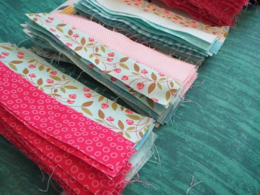 Pressed fabric strips