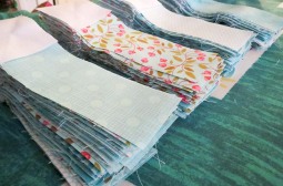 Squares attached to the strips.