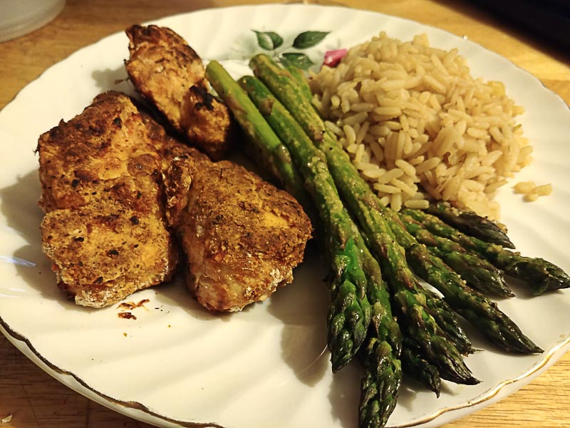 Sriracha and Lime Chicken with Baked Asparagus